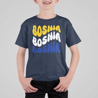 Groovy Retro Bosnia T Shirt For Kid Proud Bosnian Balkan Heritage Gift