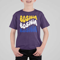 Groovy Retro Bosnia T Shirt For Kid Proud Bosnian Balkan Heritage Gift