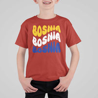 Groovy Retro Bosnia T Shirt For Kid Proud Bosnian Balkan Heritage Gift