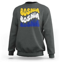 Groovy Retro Bosnia Sweatshirt Proud Bosnian Balkan Heritage Gift