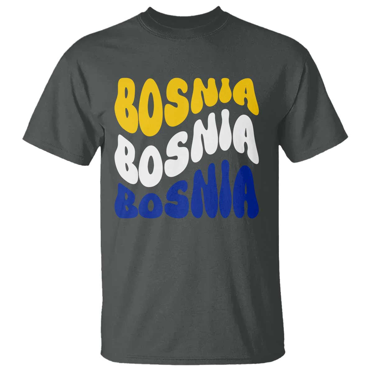 Groovy Retro Bosnia T Shirt Proud Bosnian Balkan Heritage Gift