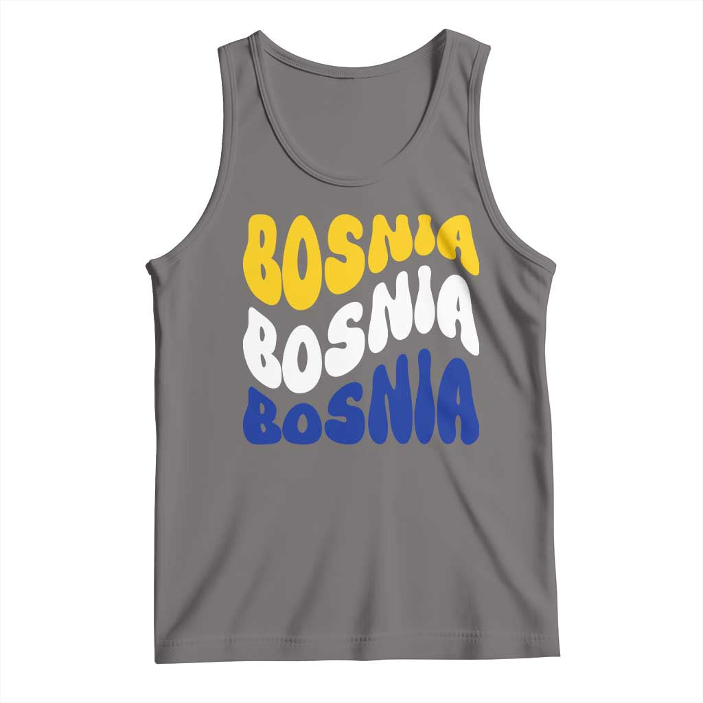 Groovy Retro Bosnia Tank Top Proud Bosnian Balkan Heritage Gift