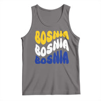 Groovy Retro Bosnia Tank Top Proud Bosnian Balkan Heritage Gift