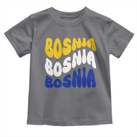 Groovy Retro Bosnia Toddler T Shirt Proud Bosnian Balkan Heritage Gift