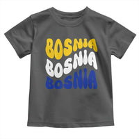 Groovy Retro Bosnia Toddler T Shirt Proud Bosnian Balkan Heritage Gift