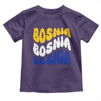 Groovy Retro Bosnia Toddler T Shirt Proud Bosnian Balkan Heritage Gift