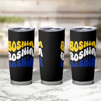 Groovy Retro Bosnia Tumbler Cup Proud Bosnian Balkan Heritage Gift