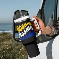 Groovy Retro Bosnia Tumbler With Handle Proud Bosnian Balkan Heritage Gift