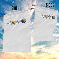 Bosnian Fudbal Heartbeat Garden Flag Bosnia And Herzegovina Soccer Fan Gift