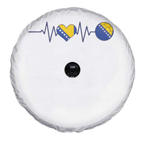 Bosnian Fudbal Heartbeat Spare Tire Cover Bosnia And Herzegovina Soccer Fan Gift