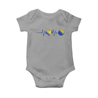 Bosnian Fudbal Heartbeat Baby Onesie Bosnia And Herzegovina Soccer Fan Gift