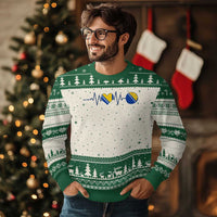 Bosnian Fudbal Heartbeat Ugly Christmas Sweater Bosnia And Herzegovina Soccer Fan Gift
