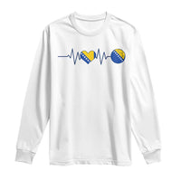 Bosnian Fudbal Heartbeat Long Sleeve Shirt Bosnia And Herzegovina Soccer Fan Gift