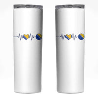 Bosnian Fudbal Heartbeat Skinny Tumbler Bosnia And Herzegovina Soccer Fan Gift