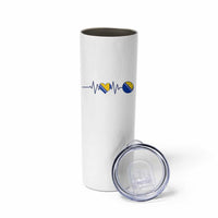Bosnian Fudbal Heartbeat Skinny Tumbler Bosnia And Herzegovina Soccer Fan Gift