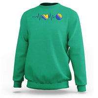 Bosnian Fudbal Heartbeat Sweatshirt Bosnia And Herzegovina Soccer Fan Gift