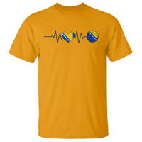Bosnian Fudbal Heartbeat T Shirt Bosnia And Herzegovina Soccer Fan Gift