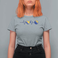 Bosnian Fudbal Heartbeat T Shirt For Women Bosnia And Herzegovina Soccer Fan Gift