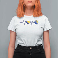 Bosnian Fudbal Heartbeat T Shirt For Women Bosnia And Herzegovina Soccer Fan Gift