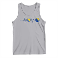 Bosnian Fudbal Heartbeat Tank Top Bosnia And Herzegovina Soccer Fan Gift