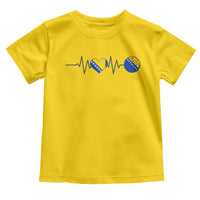 Bosnian Fudbal Heartbeat Toddler T Shirt Bosnia And Herzegovina Soccer Fan Gift