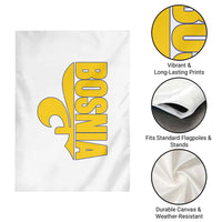 Bosnian Fleur De Lis Flag Garden Flag Proud Bosnia Heritage Gift