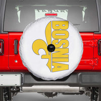 Bosnian Fleur De Lis Flag Spare Tire Cover Proud Bosnia Heritage Gift