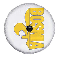 Bosnian Fleur De Lis Flag Spare Tire Cover Proud Bosnia Heritage Gift