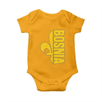 Bosnian Fleur De Lis Flag Baby Onesie Proud Bosnia Heritage Gift