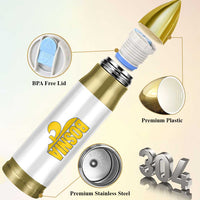 Bosnian Fleur De Lis Flag Bullet Tumbler Proud Bosnia Heritage Gift