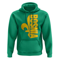 Bosnian Fleur De Lis Flag Hoodie Proud Bosnia Heritage Gift
