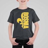 Bosnian Fleur De Lis Flag T Shirt For Kid Proud Bosnia Heritage Gift