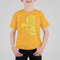 Bosnian Fleur De Lis Flag T Shirt For Kid Proud Bosnia Heritage Gift