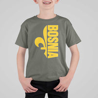 Bosnian Fleur De Lis Flag T Shirt For Kid Proud Bosnia Heritage Gift