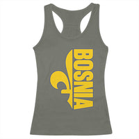 Bosnian Fleur De Lis Flag Racerback Tank Top Proud Bosnia Heritage Gift