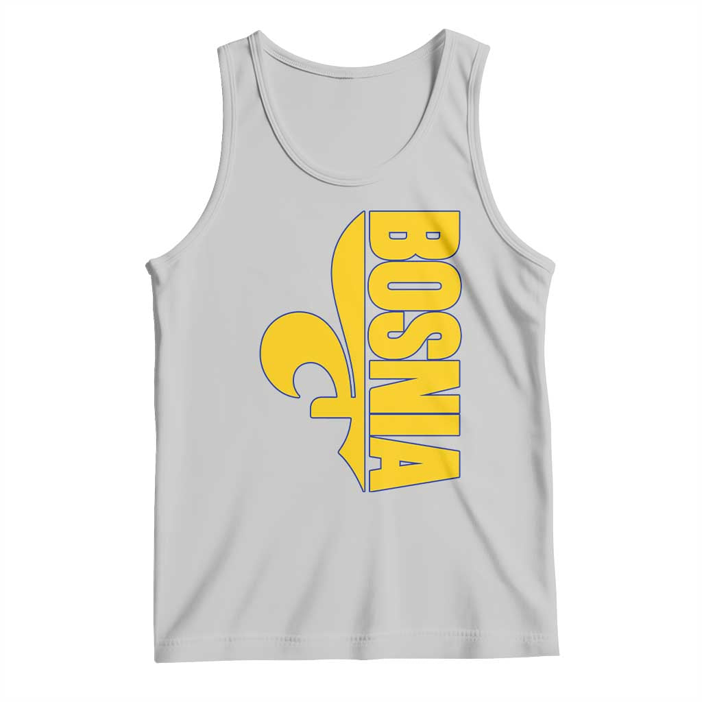 Bosnian Fleur De Lis Flag Tank Top Proud Bosnia Heritage Gift