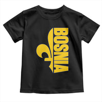 Bosnian Fleur De Lis Flag Toddler T Shirt Proud Bosnia Heritage Gift