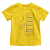 Bosnian Fleur De Lis Flag Toddler T Shirt Proud Bosnia Heritage Gift