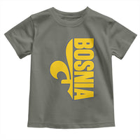 Bosnian Fleur De Lis Flag Toddler T Shirt Proud Bosnia Heritage Gift