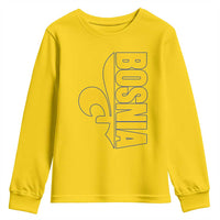 Bosnian Fleur De Lis Flag Youth Sweatshirt Proud Bosnia Heritage Gift