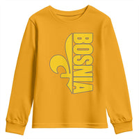 Bosnian Fleur De Lis Flag Youth Sweatshirt Proud Bosnia Heritage Gift