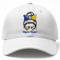 Bosnia Soccer Messy Bun Baseball Cap Hajmo Bosno Game Day Gift