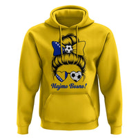 Bosnia Soccer Messy Bun Hoodie Hajmo Bosno Game Day Gift