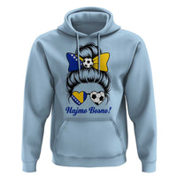 Bosnia Soccer Messy Bun Hoodie Hajmo Bosno Game Day Gift
