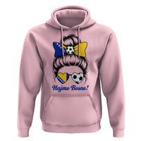 Bosnia Soccer Messy Bun Hoodie Hajmo Bosno Game Day Gift