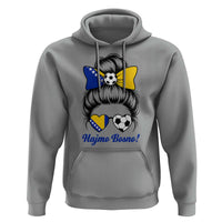 Bosnia Soccer Messy Bun Hoodie Hajmo Bosno Game Day Gift