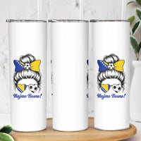 Bosnia Soccer Messy Bun Skinny Tumbler Hajmo Bosno Game Day Gift
