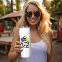Bosnia Soccer Messy Bun Skinny Tumbler Hajmo Bosno Game Day Gift