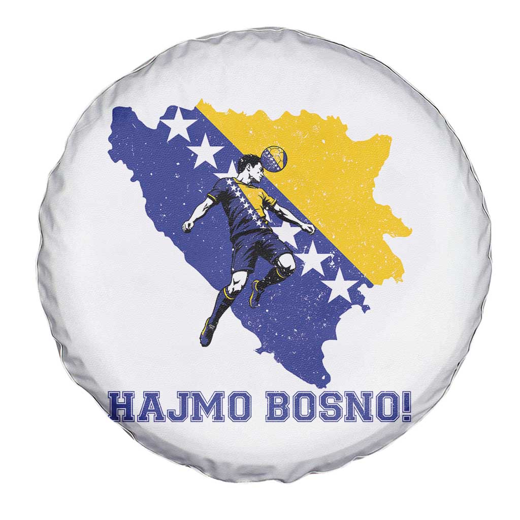 Vintage Bosnian Map Football Fan Spare Tire Cover Proud Balkan Heritage Gift