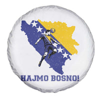 Vintage Bosnian Map Football Fan Spare Tire Cover Proud Balkan Heritage Gift